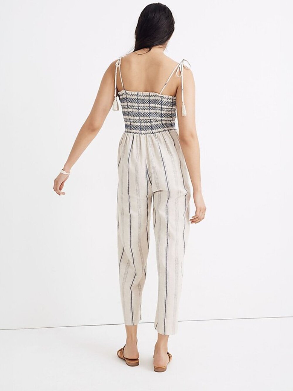 Madewell Smocked Cami Jumpsuit - Large - Picture 3 of 9